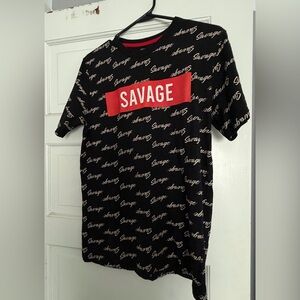 Eighty Eight Black and Red Graphic Tee